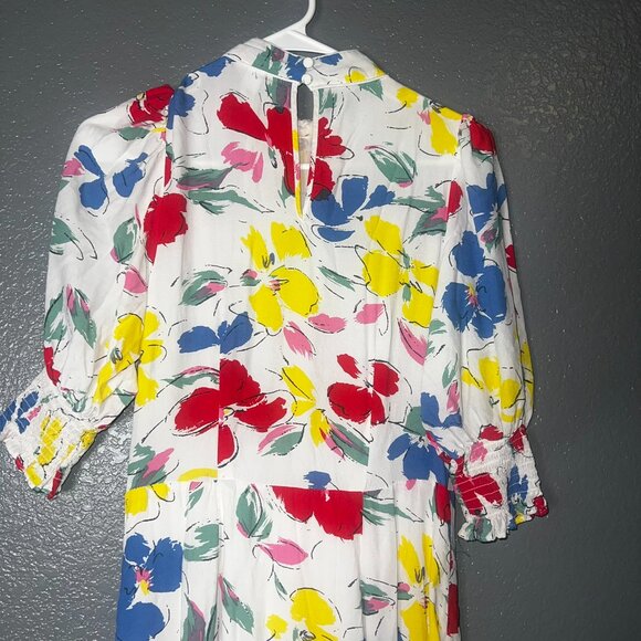 Share Rixo x Target Floral Puff Sleeve Midi Dress Size 2 - Picture 7 of 10